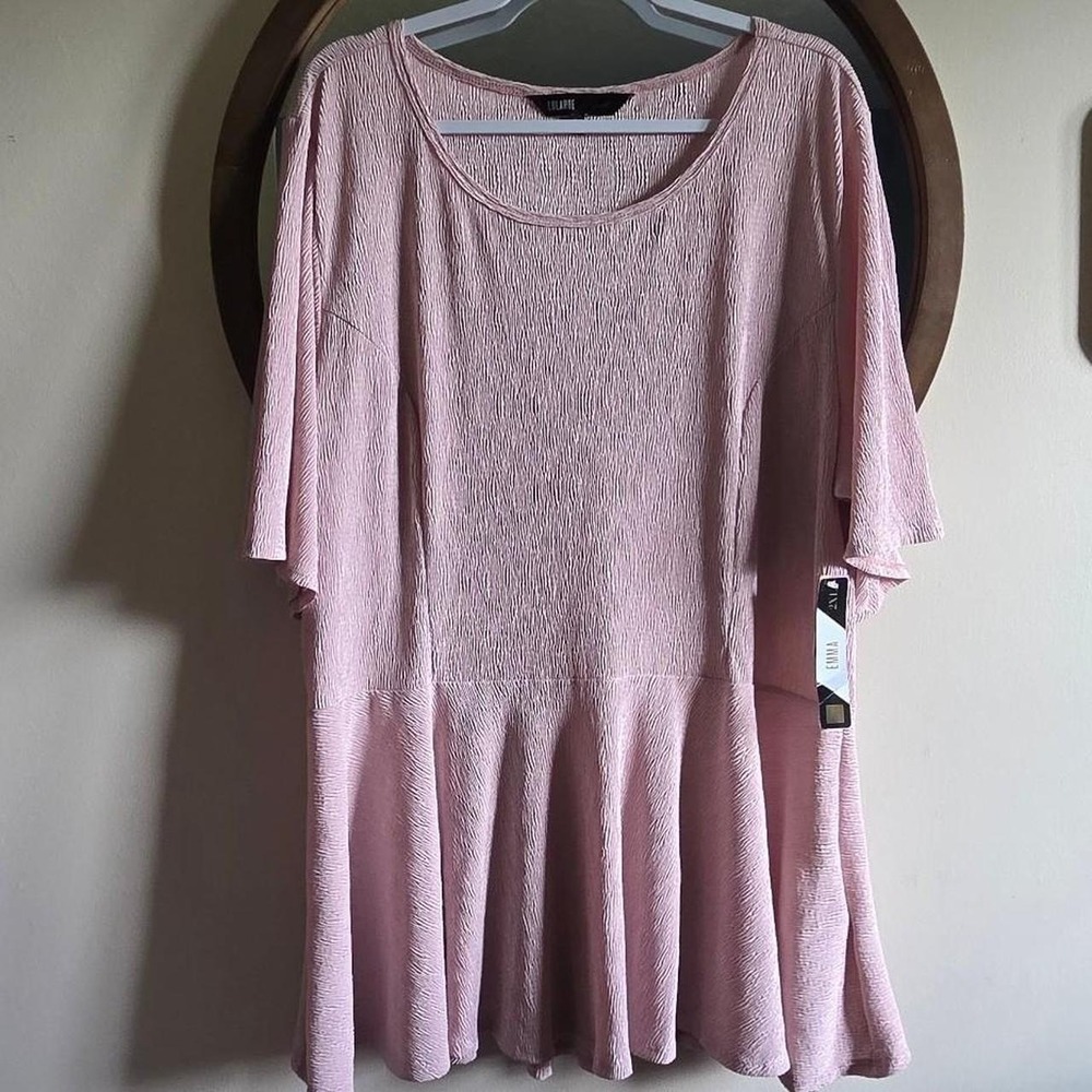 Lularoe Elegant Pink Peplum Dress-Top Size 2XL NWT